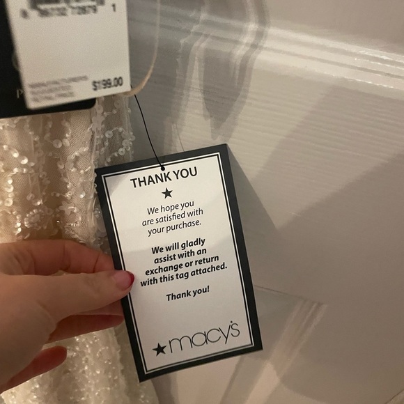 ADRIANNA PAPELL Beaded Cocktail Dress Ivory/Pearl New with Tags! - Picture 5 of 8